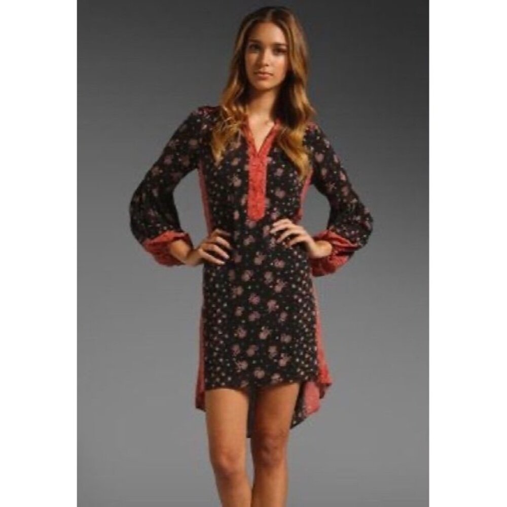 Free People Boho High - Low Hem Printed Shift Dress - Picture 2 of 16